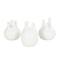 CosmoLiving by Cosmopolitan White Ceramic Round Bud Vase Set with Multiple Openings